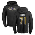 Qdoa B.Ravens #71 Olaivavega Ioane Player Black Pullover Hoodie Stitched Jerseys