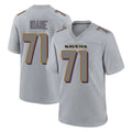 Qdoa B.Ravens #71 Olaivavega Ioane Player Gray Replica Limited Stitched Jerseys