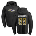 Qdoa B.Ravens #89 Mark Andrews Player Black Pullover Hoodie Stitched Jerseys