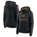 Qdoa C.Bears Black Salute to Service Pullover Hoodies Limited Blank Player Stitched Jerseys