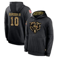 Qdoa C.Bears #10 Luther Burden III Player Black Salute to Service Pullover Hoodies Limited Stitched Jerseys