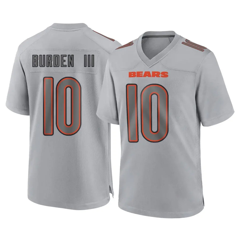 Qdoa C.Bears #10 Luther Burden III Player Gray Atmosphere Fashion Game Stitched Jerseys