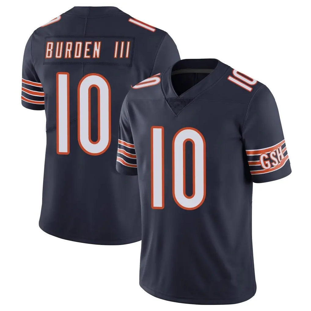 Qdoa C.Bears #10 Luther Burden III Player Navy Vapor Untouchable Limited Home Game Stitched Jerseys