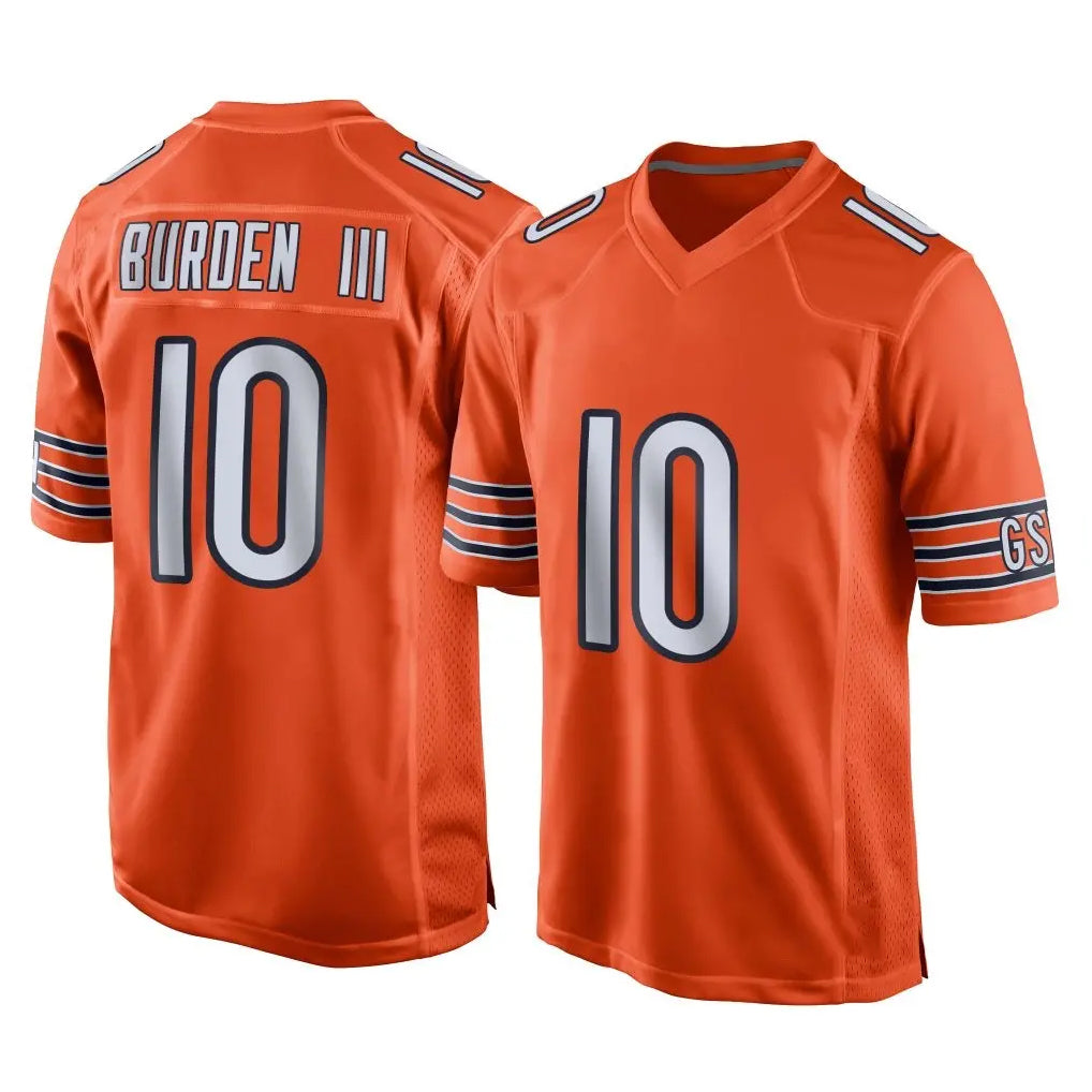 Qdoa C.Bears #10 Luther Burden III Player Orange Home Game Stitched Jerseys