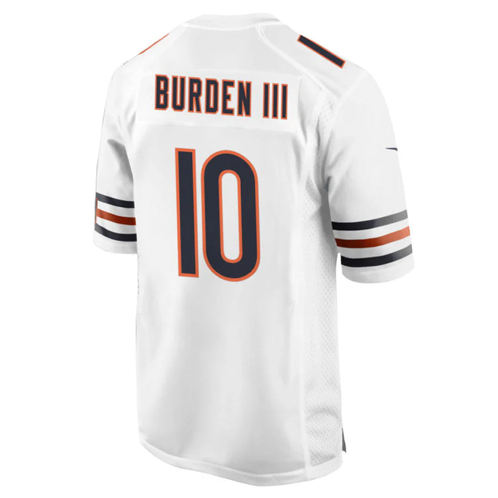 Qdoa C.Bears #10 Luther Burden III Player White Home Game Stitched Jerseys