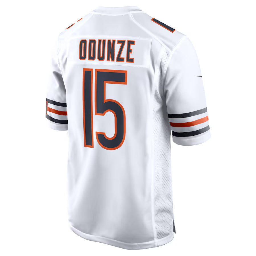 Qdoa C.Bears #15 Rome Odunze Player White Home Game Stitched Jerseys