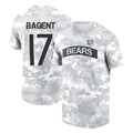 Qdoa C.Bears #17 Tyson Bagent Player Arctic Camo Salute to Service Performance T-Shirt Limited Stitched Jerseys