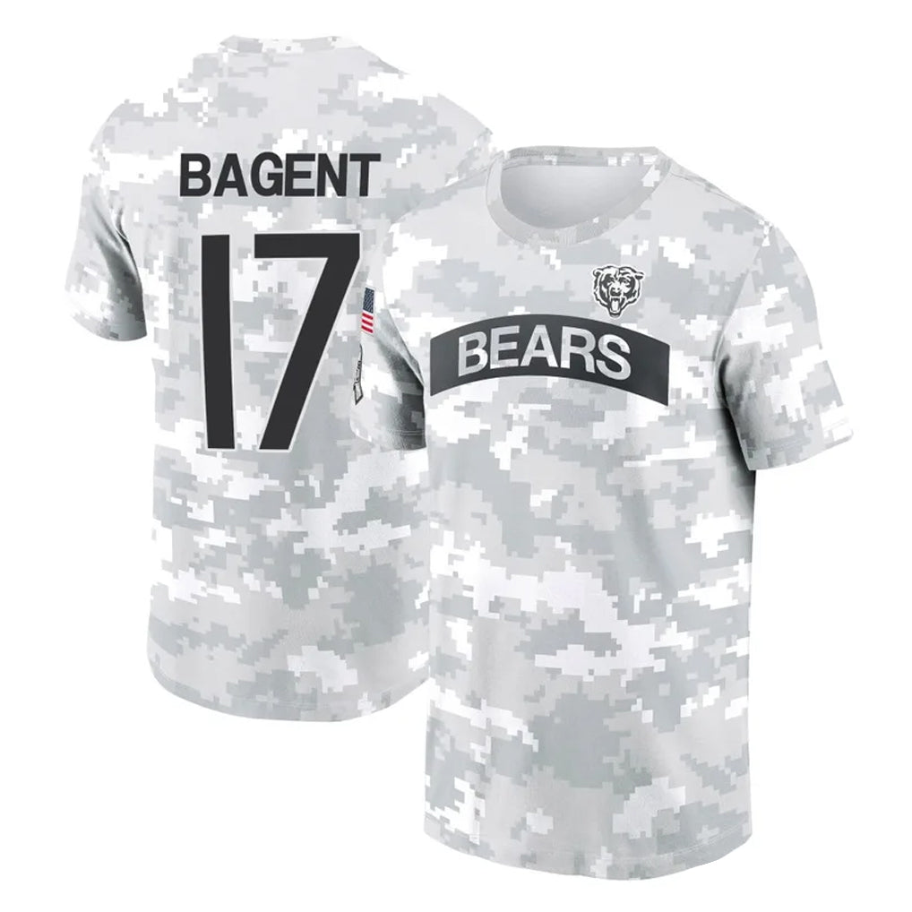 Qdoa C.Bears #17 Tyson Bagent Player Arctic Camo Salute to Service Performance T-Shirt Limited Stitched Jerseys