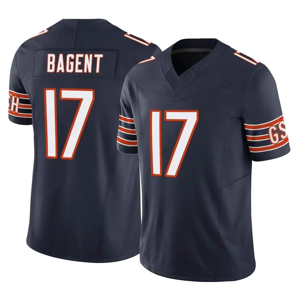Qdoa C.Bears #17 Tyson Bagent Player Navy Vapor F.U.S.E. Limited Home Game Stitched Jerseys