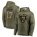 Qdoa C.Bears #17 Tyson Bagent Player Olive Salute to Service Pullover Hoodies Home Game Stitched Jerseys