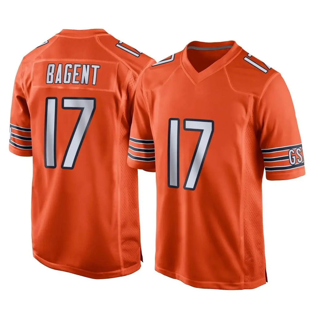 Qdoa C.Bears #17 Tyson Bagent Player Orange Home Game Stitched Jerseys