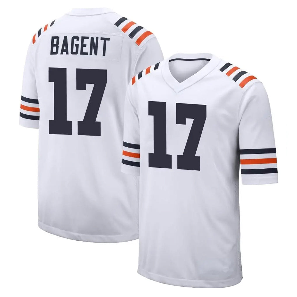 Qdoa C.Bears #17 Tyson Bagent Player White Classic Home Game Stitched Jerseys