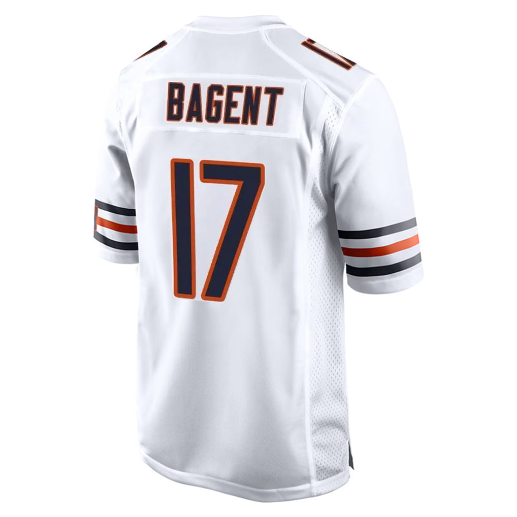 Qdoa C.Bears #17 Tyson Bagent Player White Home Game Stitched Jerseys