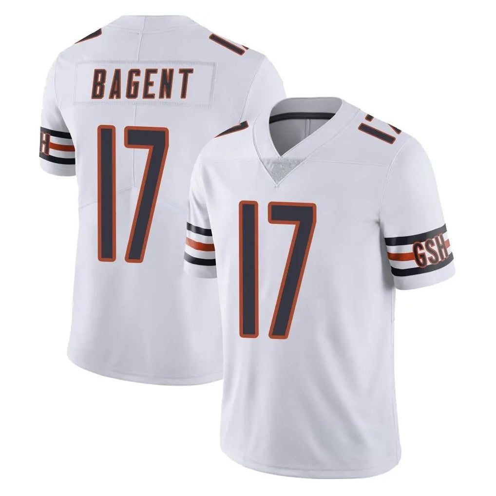 Qdoa C.Bears #17 Tyson Bagent Player White Vapor Untouchable Limited Home Game Stitched Jerseys
