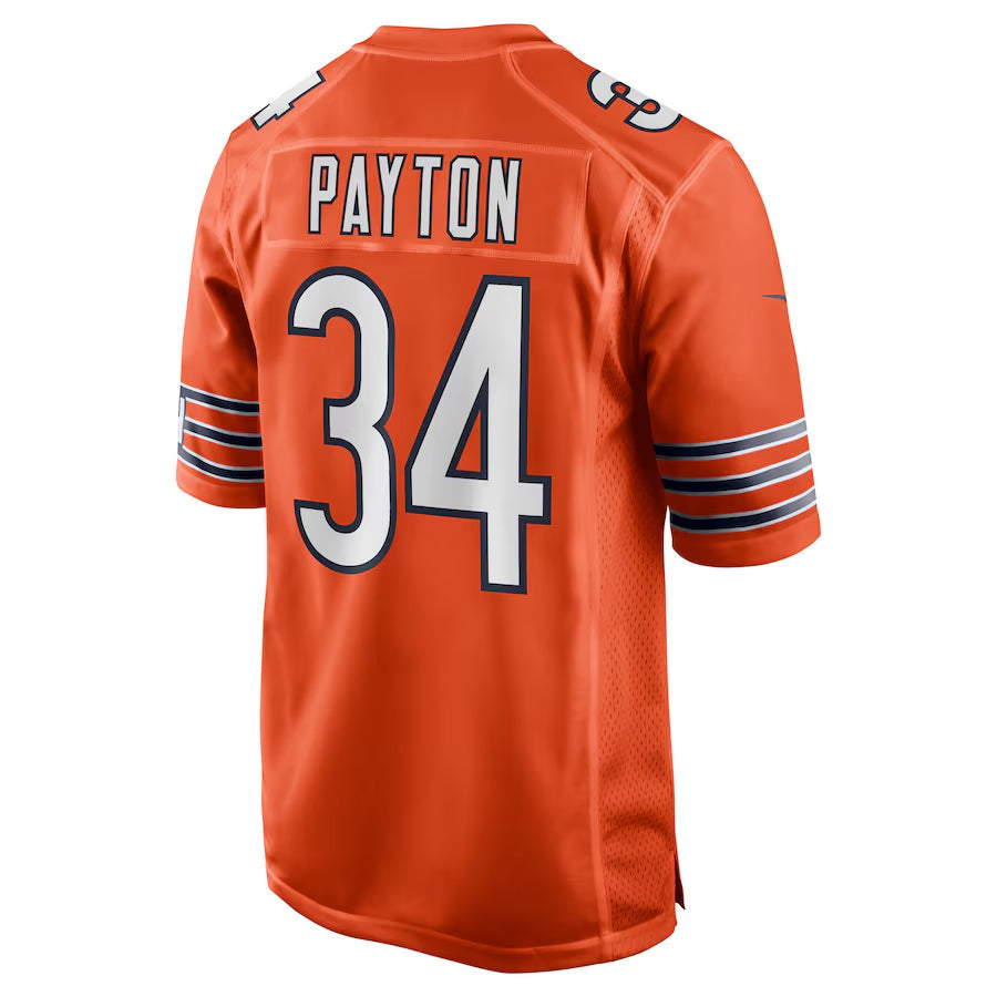 Qdoa C.Bears #34 Walter Payton Player Orange Alternate Game Stitched Jerseys