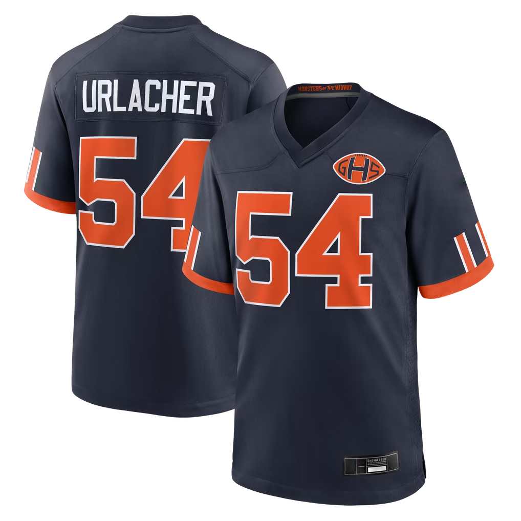 Qdoa C.Bears #54 Brian Urlacher Navy 2026 Rivalries Collection Game Stitched Jerseys