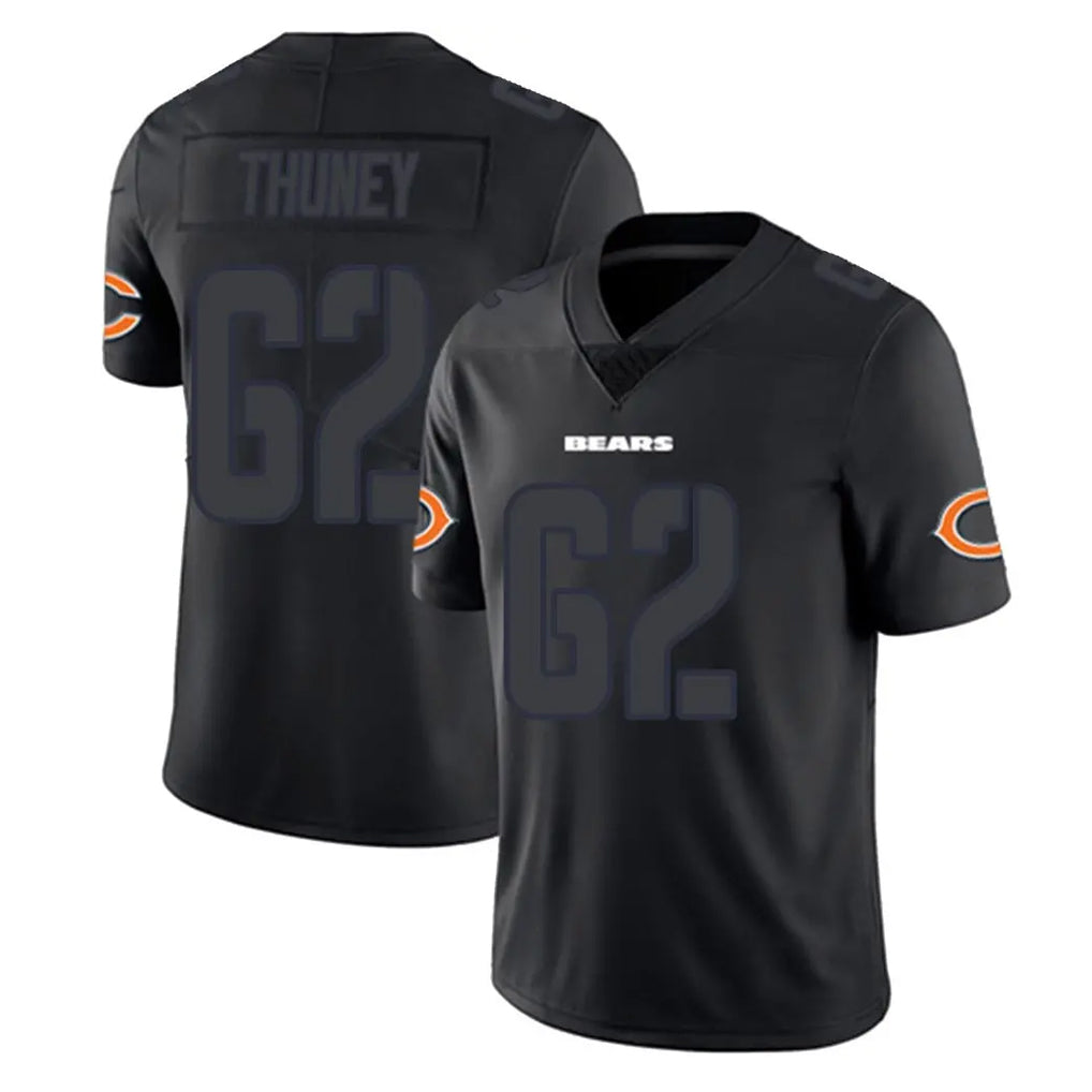 Qdoa C.Bears #62 Joe Thuney Player Black Impact Limited Game Stitched Jerseys