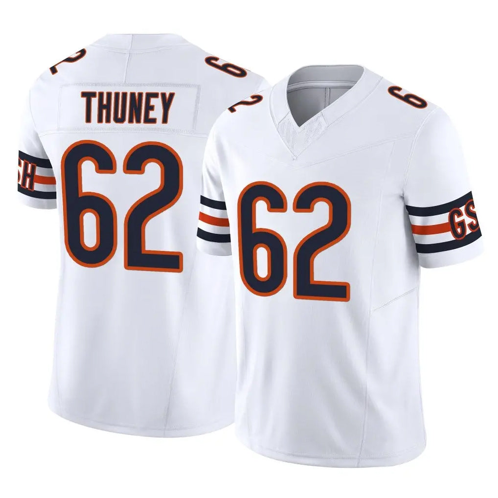 Qdoa C.Bears #62 Joe Thuney Player White Vapor F.U.S.E. Limited Home Game Stitched Jerseys