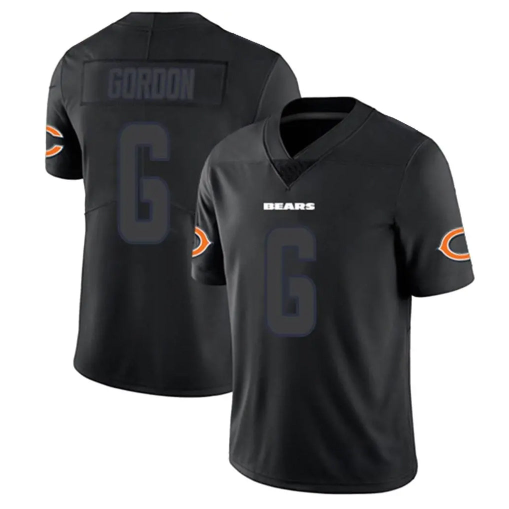 Qdoa C.Bears #6 Kyler Gordon Player Black Impact Limited Game Stitched Jerseys