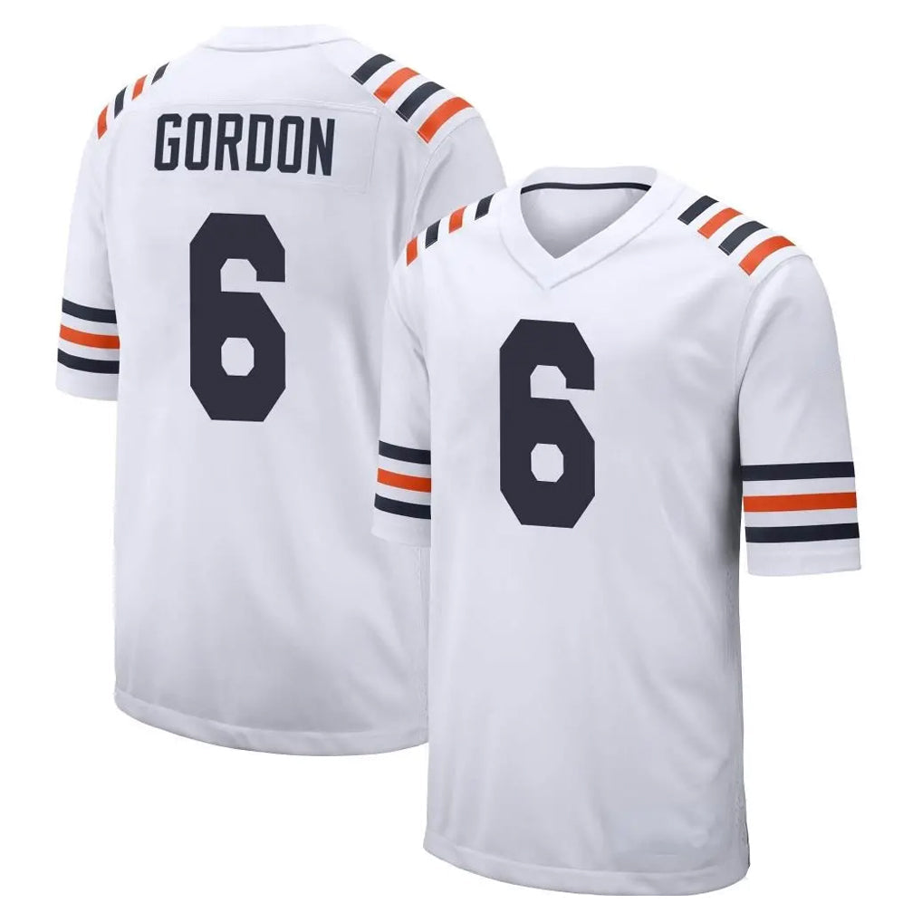 Qdoa C.Bears #6 Kyler Gordon Player White Classic Home Game Stitched Jerseys