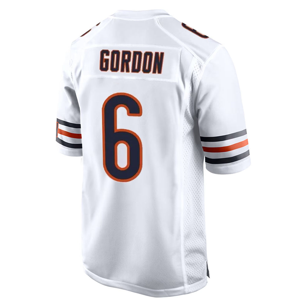 Qdoa C.Bears #6 Kyler Gordon Player White Home Game Stitched Jerseys