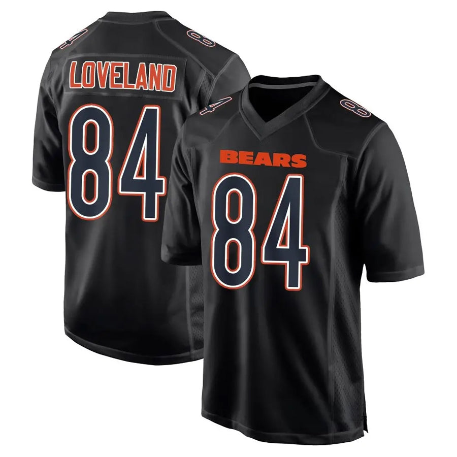 Qdoa C.Bears #84 Colston Loveland Player Carbon Black Fashion Game Stitched Jerseys