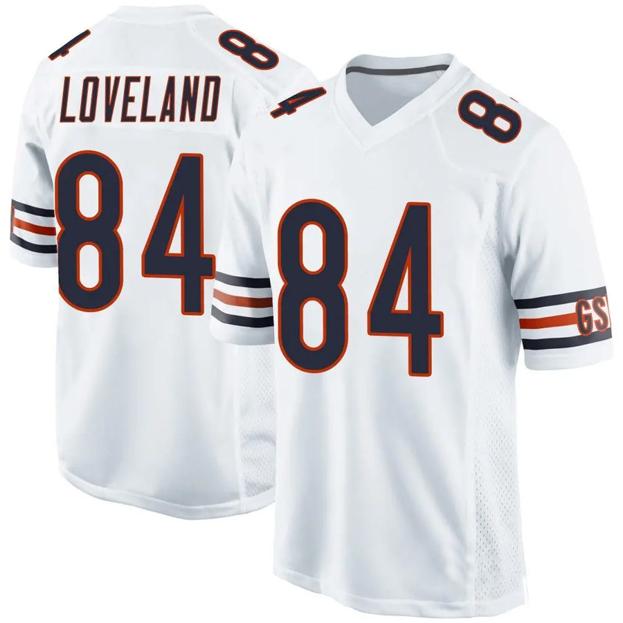 Qdoa C.Bears #84 Colston Loveland Player Whtie Home Game Stitched Jerseys