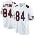 Qdoa C.Bears #84 Colston Loveland Player Whtie Home Game Stitched Jerseys
