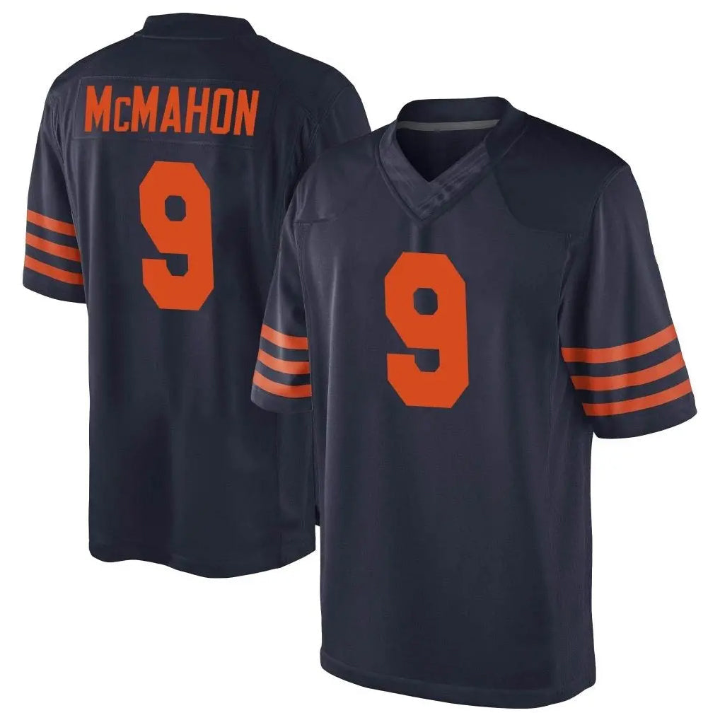 Qdoa C.Bears #9 Jim McMahon Player Navy Blue Alternate Game Stitched Jerseys