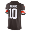 Qdoa C.Browns #10 Quinshon Judkins Brown Team Vapor F.U.S.E. Stitched Limited Jerseys