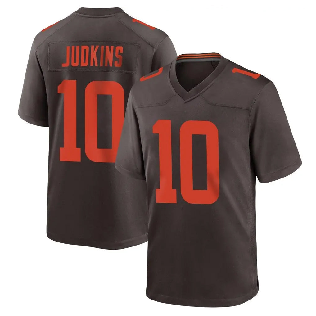 Qdoa C.Browns #10 Quinshon Judkins Player Brown Alternate Home Game Stitched Jerseys