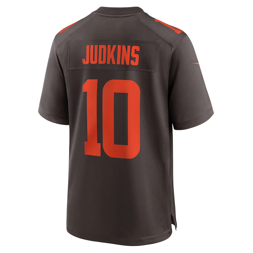 Qdoa C.Browns #10 Quinshon Judkins Player Brown Game Stitched Jerseys