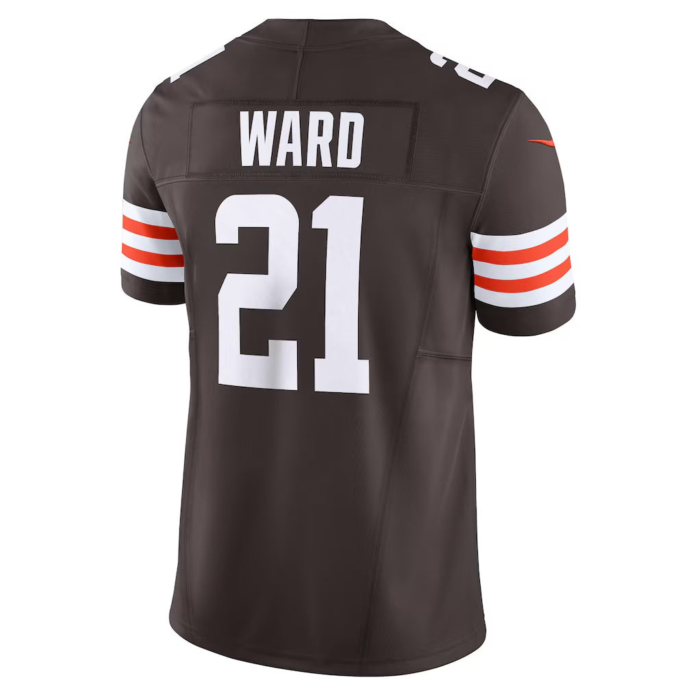 Qdoa C.Browns #21 Denzel Ward Brown Vapor F.U.S.E. Limited Stitched Jerseys