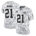 Qdoa C.Browns #21 Denzel Ward Player Arctic Camo Salute to Service Limited Football Jerseys
