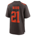 Qdoa C.Browns #21 Denzel Ward Player Brown Game Football Jerseys