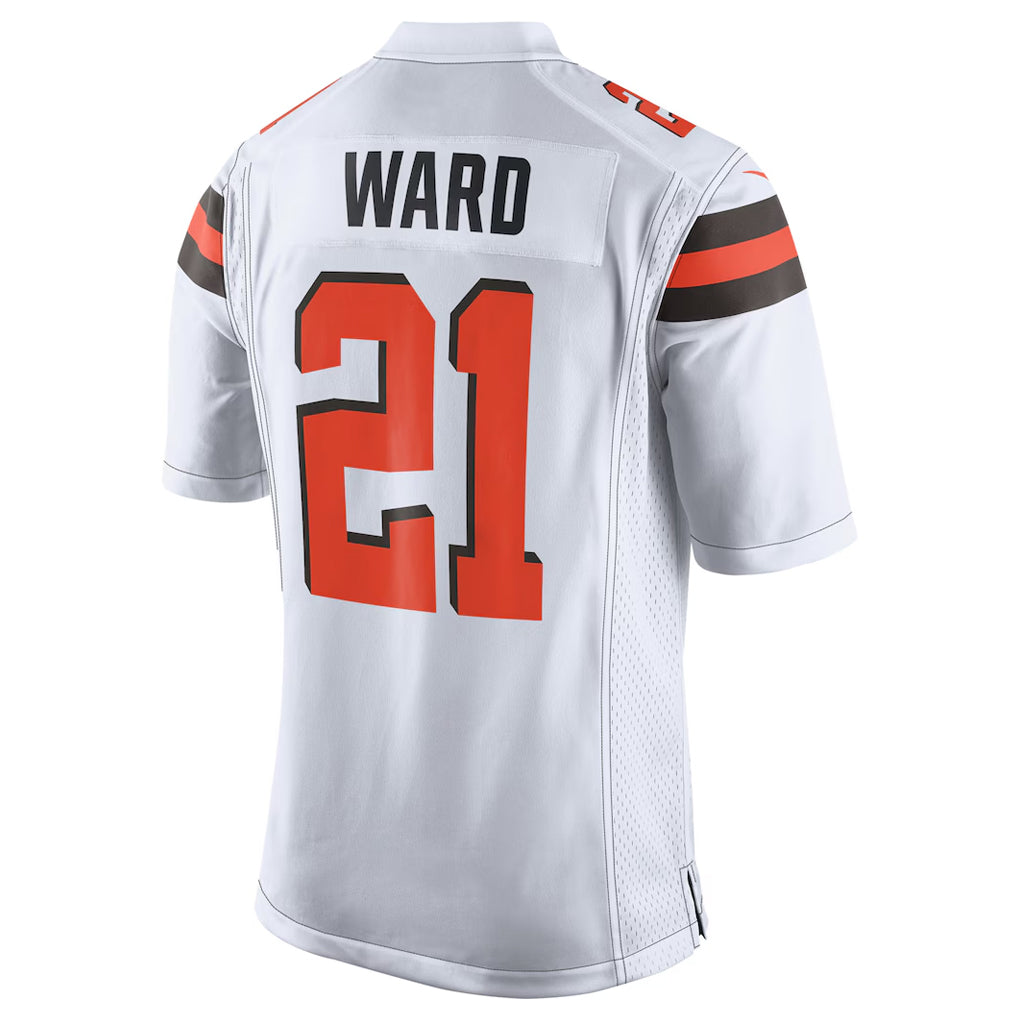 Qdoa C.Browns #21 Denzel Ward Player White Vapor Limited Football Jerseys