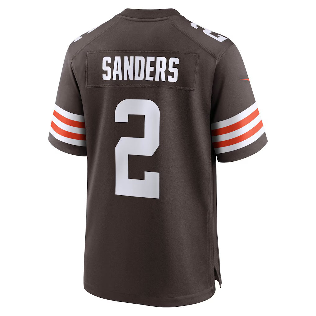 Qdoa C.Browns #2 Shedeur Sanders Brown Game Stitched Jerseys