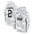 Qdoa C.Browns #2 Shedeur Sanders Player Arctic Camo Salute to Service Hoodies Limited Game Stitched Jerseys