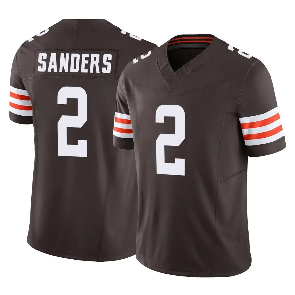 Qdoa C.Browns #2 Shedeur Sanders Player Brown Vapor F.U.S.E. Limited Home Game Stitched Jerseys