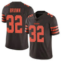 Qdoa C.Browns #32 Jim Brown Player Browns Color Rush Limited Home Game Stitched Jerseys