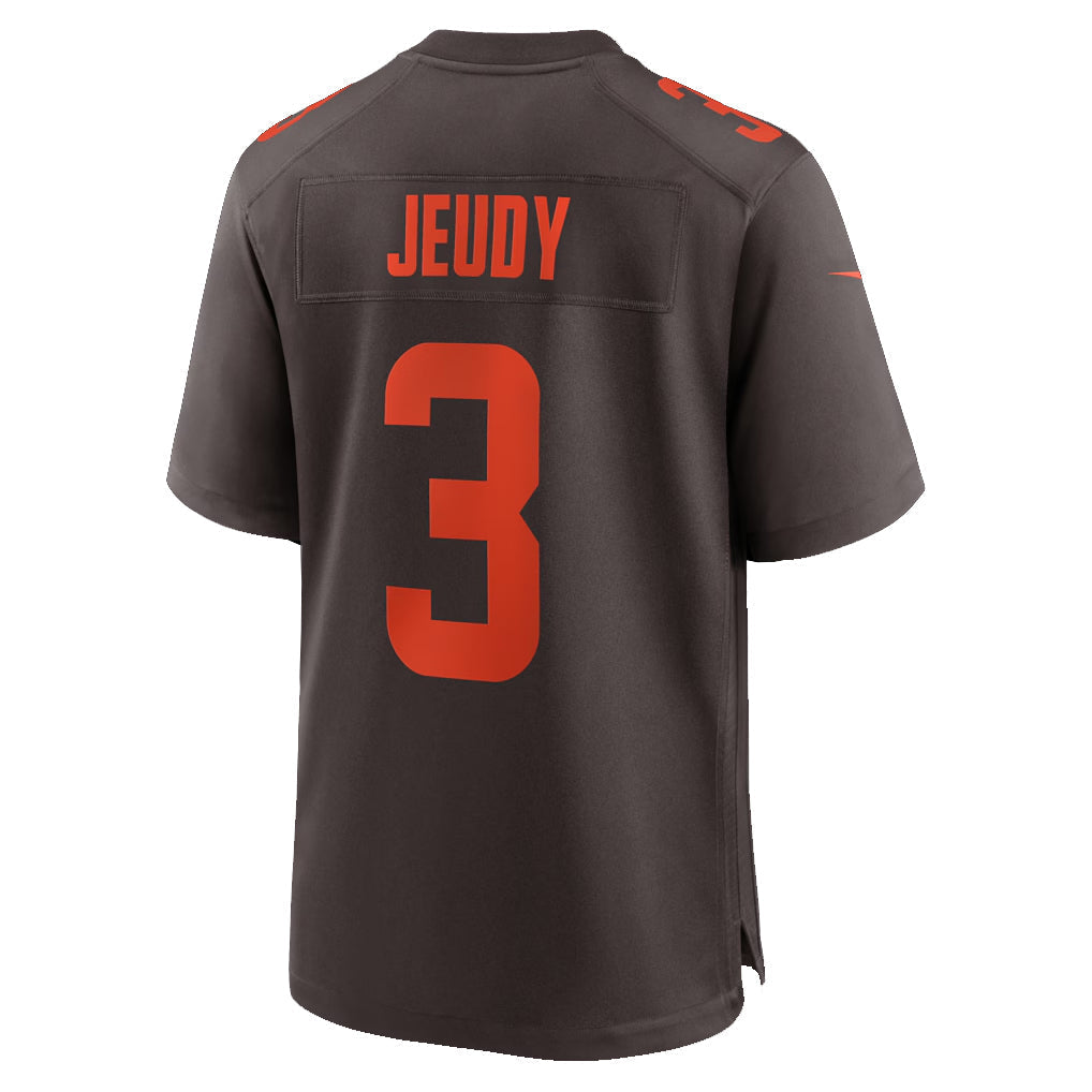 QdoaC.Browns #3 Jerry Jeudy Player Brown Game Stitched Jerseys