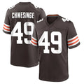 Qdoa C.Browns #49 Carson Schwesinger Player Brown Home Game Stitched Jerseys