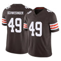 Qdoa C.Browns #49 Carson Schwesinger Player Brown Vapor F.U.S.E. Limited Home Game Stitched Jerseys
