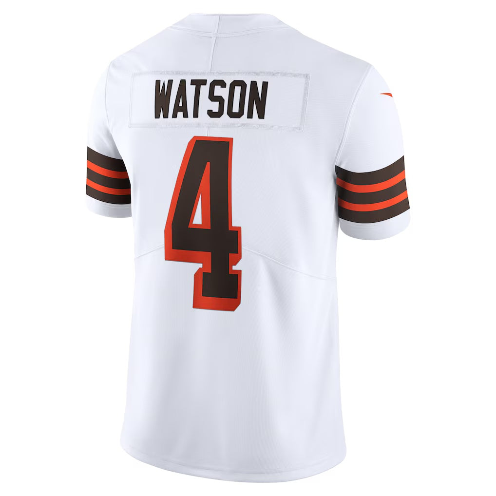 Qdoa C.Browns #4 Deshaun Watson White 2021 Alternate Vapor Limited Stitched Jerseys