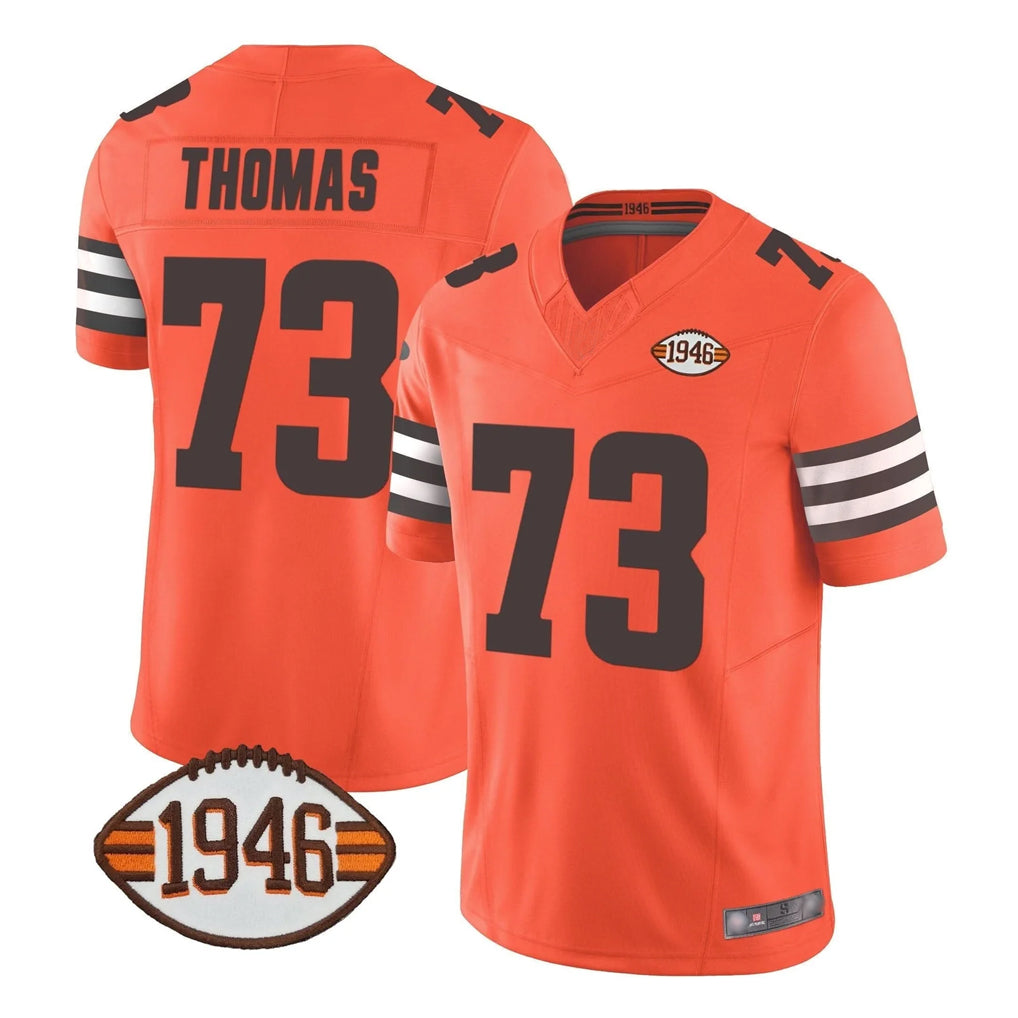 Qdoa C.Browns #73 Joe Thomas Player Orange Alternate Limited Home Game Stitched Jerseys