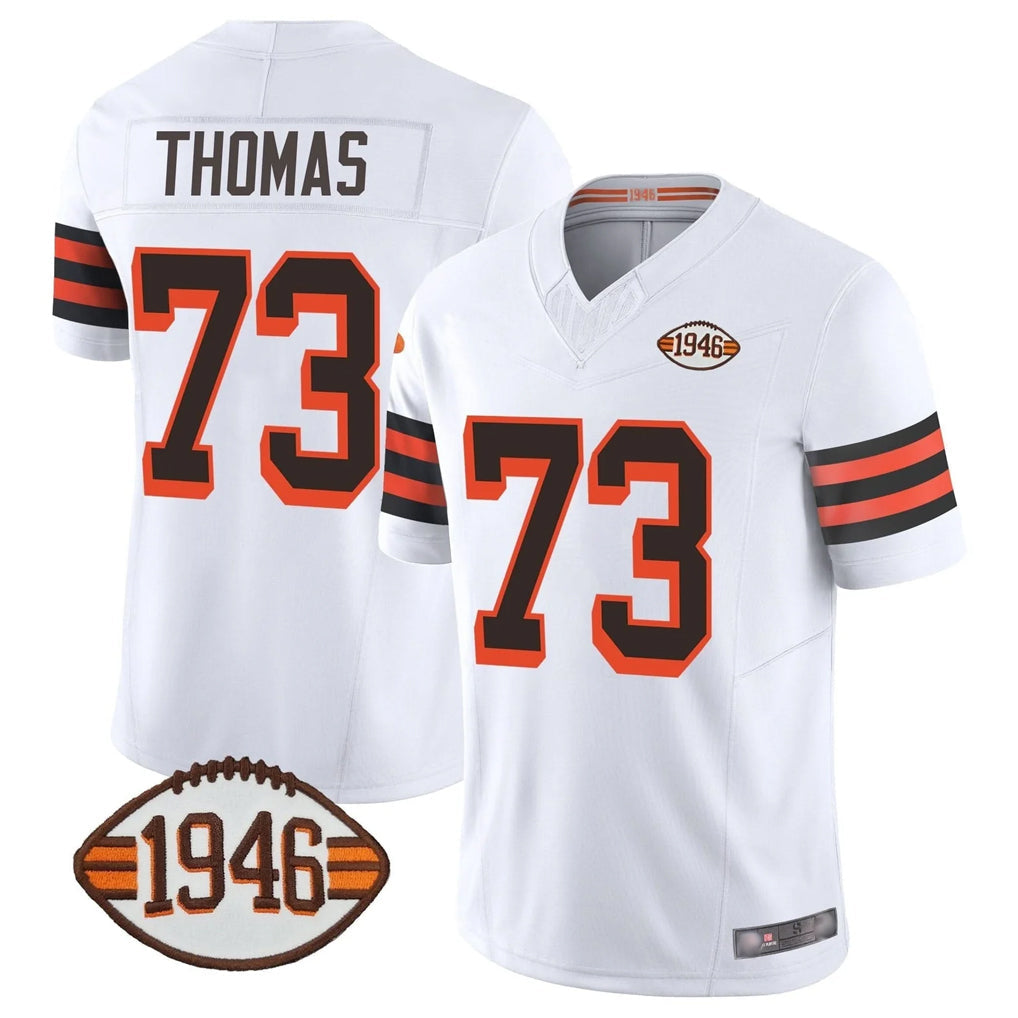Qdoa C.Browns #73 Joe Thomas Player White Limited Vapor F.U.S.E. Alternate Game Stitched Jerseys