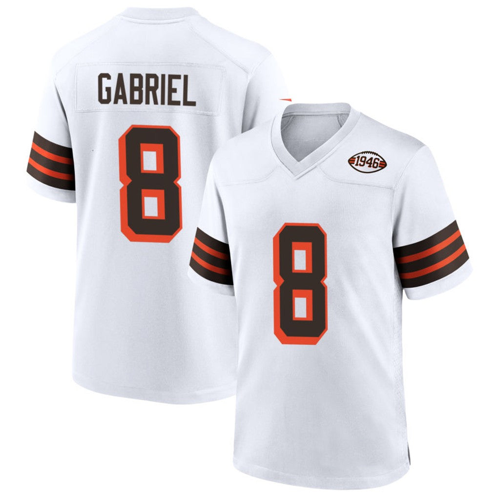 Qdoa C.Browns #8 Dillon Gabriel Player White 1946 Collection Alternate Stitched Jerseys