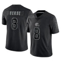 Qdoa C.Browns #8 Jared Verse Player Black Reflective Home Game Stitched Jerseys