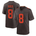 Qdoa C.Browns #8 Jared Verse Player Brown Alternate Home Game Stitched Jerseys