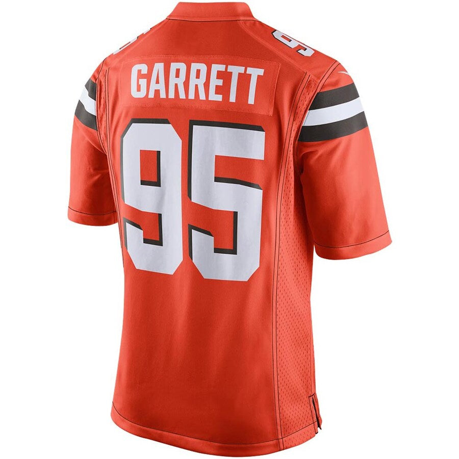 Qdoa C.Browns #95 Myles Garrett Player Orange Game  Stitched Jerseys